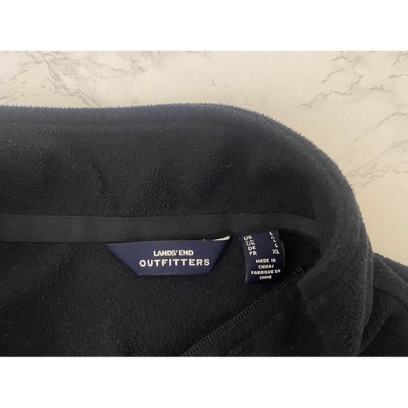 Lands' End Outfitters Zip Up Fleece Jacket Men's L Slot Pockets ARS Rese… - Picture 5 of 5